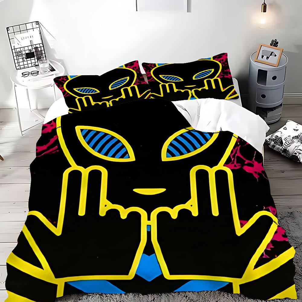 

Raper JuL C est Pas Des Lol Duvet Pilowcase Beding Set Adult People Boy Girl Bedrom Decoration Children Single Double Large Sized Dimensions 120*200cm Single