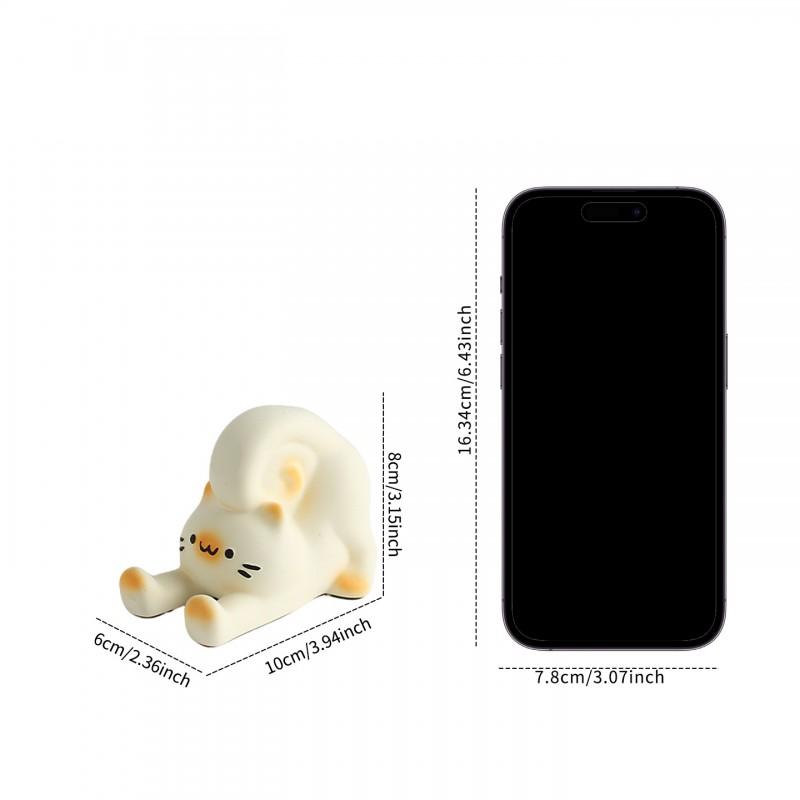 Cute Lazy Cat Phone Stand Desktop Holder Living Room Office Study Decor Accessory Gift