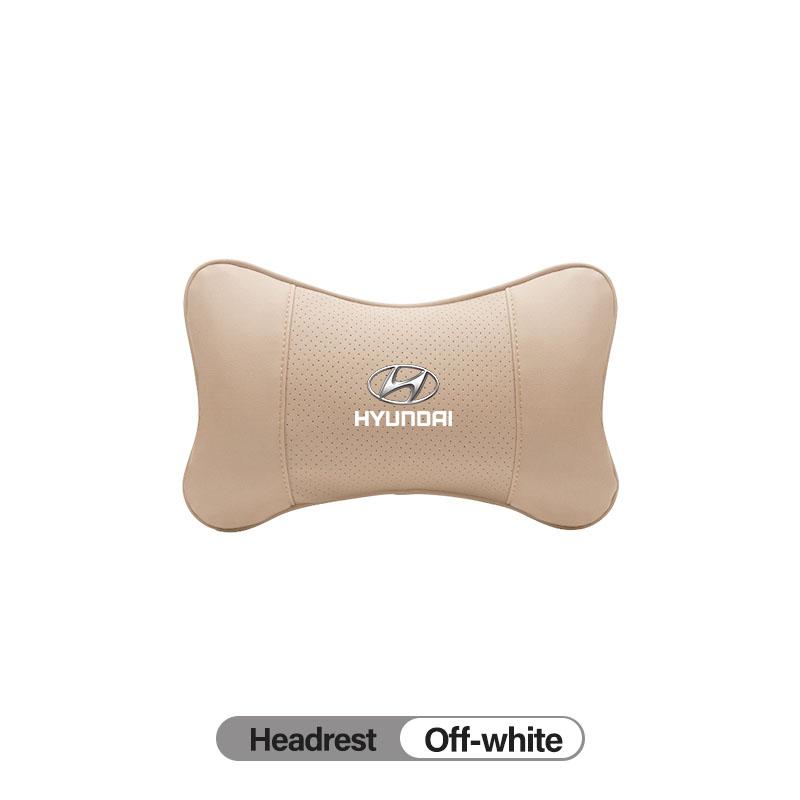 High-quality Leather Car Seat Headrest Memory Foam Comfort Pillow Auto Interior For Hyundai NLINE Genesis I30 I20 I10 Venue Getz PP18