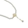 Retro Micro-inlaid Pearl Oil Camellia Necklace Female Collarbone Chain, Fashionable and Elegant Light Luxury Jewelry