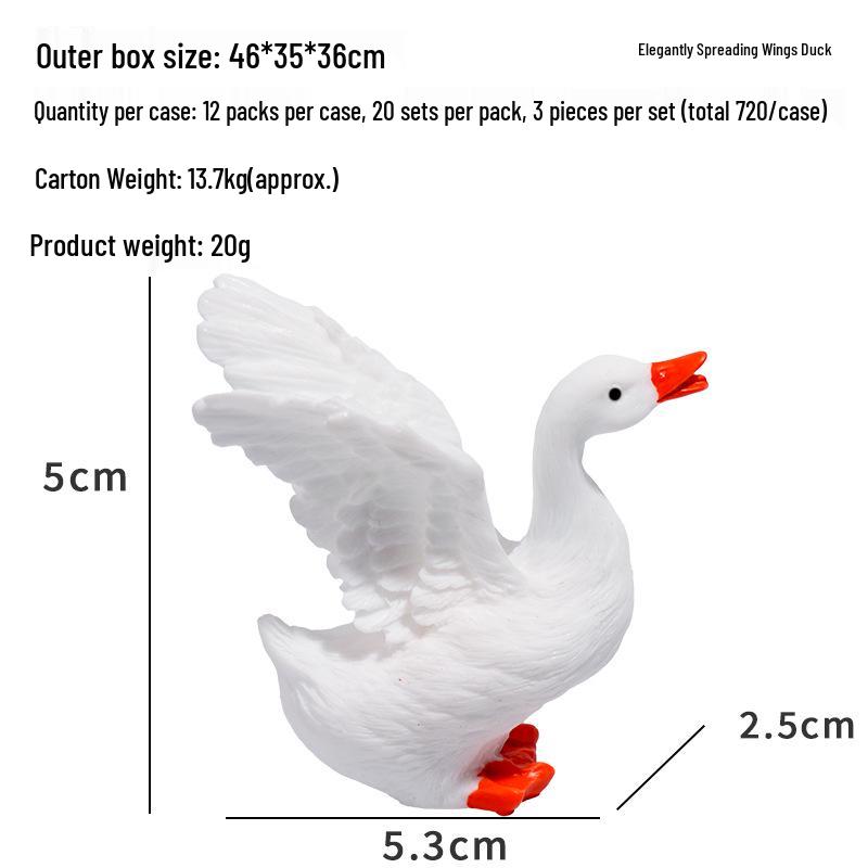 Resin Duck Decoration for Fish Tank and Outdoor Garden Micro Landscaping Water Features