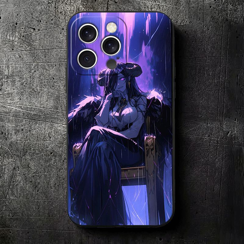 Albedo O-Overlords Anime Soft Phone Case for iPhone 16 16E 17 Air 15 Pro Max 14 Plus 13 Mini 11 12 7 Black Cover Back Shell
