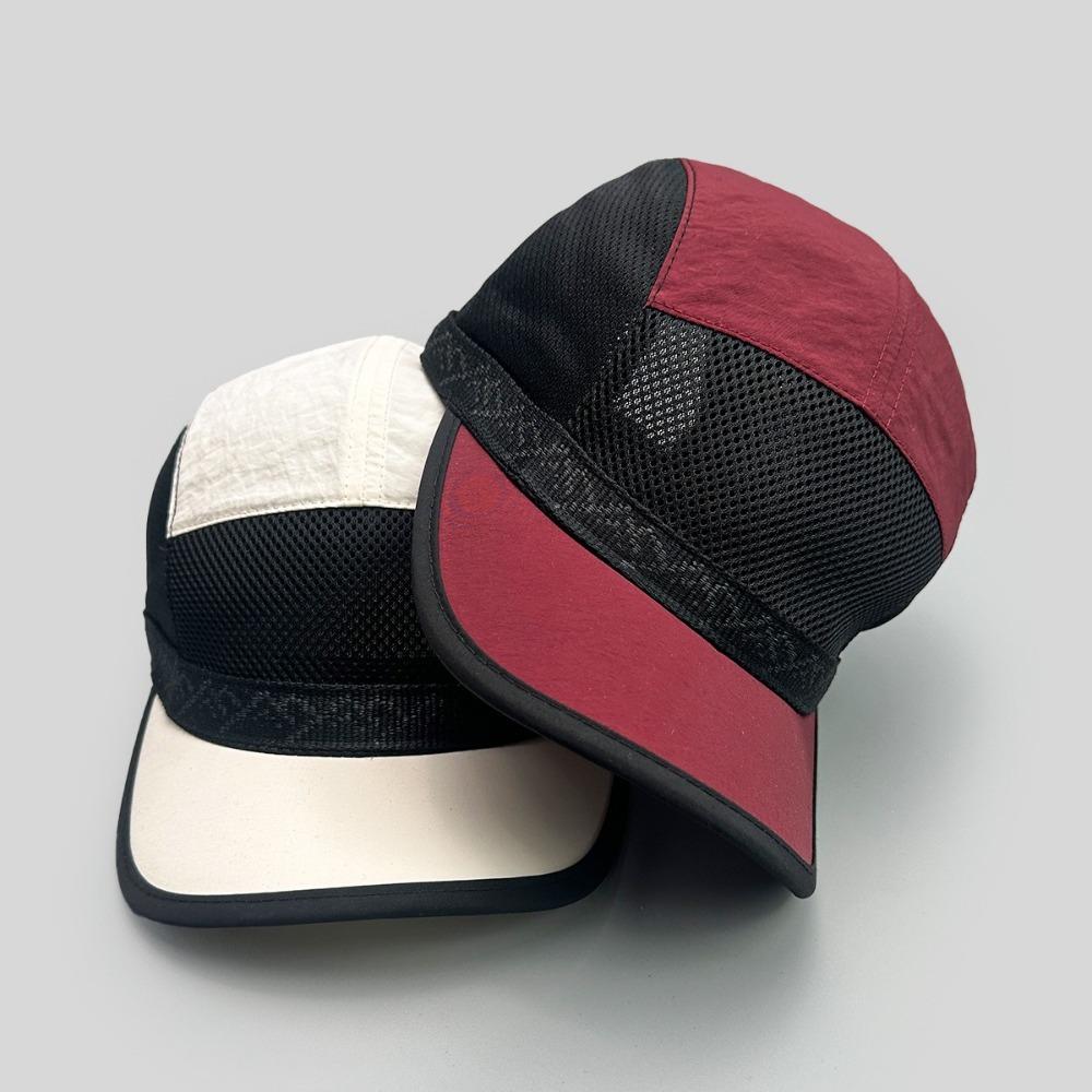 Short Brim Mesh Baseball Cap Retro UV Protection Cap Casual Sun Visor Cap Unisex