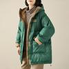 2023 neue Frauen Unten Jacke Winter Mantel Weibliche Mittlere Länge Version Parkas Lose Große Größe Outwear Mit Kapuze Freizeit Mantel