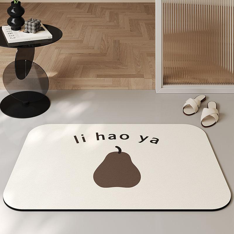 

Коврик для пола Diatom Mud Ins Air Bathroom Door Absorbing Быстросохнущий коврик для ног Черно-белый быстросохнущий противоскользящий коврик для пола 40 * 60Cm