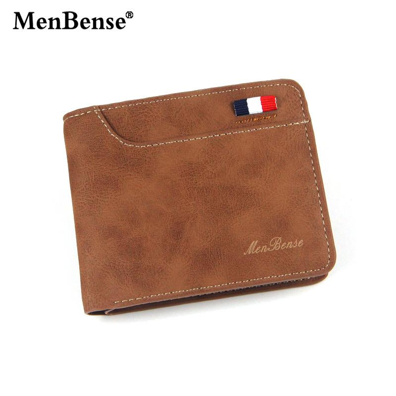 Schoolbag New Men's Wallet Matte Fashion Casual Multi-card Position Men's Wallet Wallet Wallet Short Pu Three-fold Wallet
