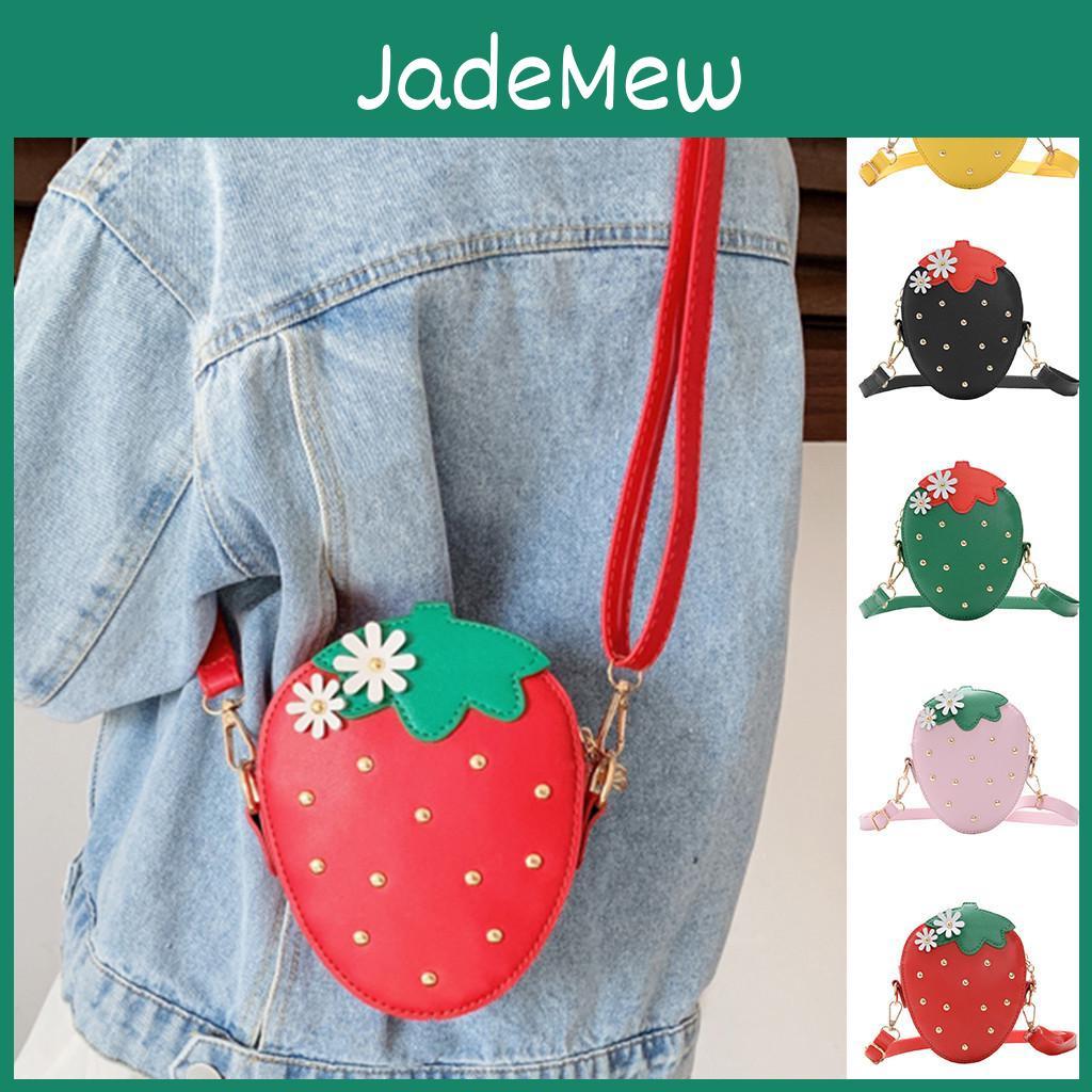 Cartoon Kids Children Cute Girls Strawberry Messenger Crossbody Shoulder Bags