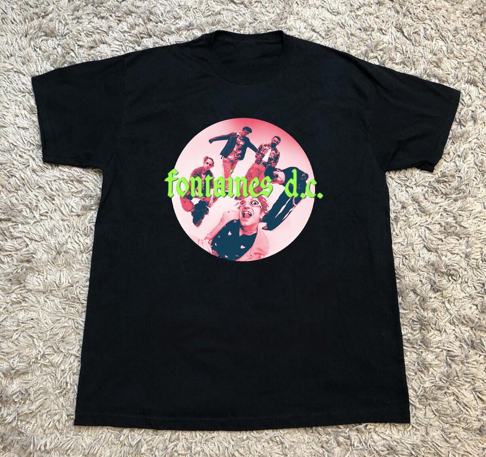RARE! Fontaines D.C. Band Black Cotton Shirt Full size S-5XL H84 Unisex T-Shirt L