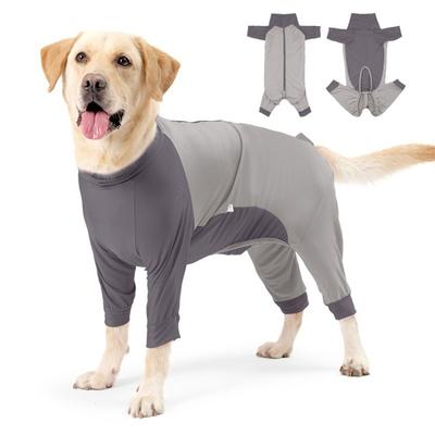 Elastischer Hundevierbeiner-Pyjama Langarm Bequemer Hundeschlafanzug Weicher Anti-Leck-Hunde-Sterilisationsanzug Kastrations-Erholung