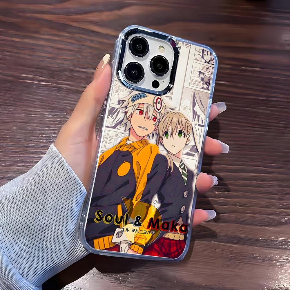 Чехол для телефона с аниме S-Soul Eater для IPhone 17 Pro Max 16 15 14 Pro Max IPhone 13 Pro Max 11 Plus Прозрачный чехол iPhone17 Air