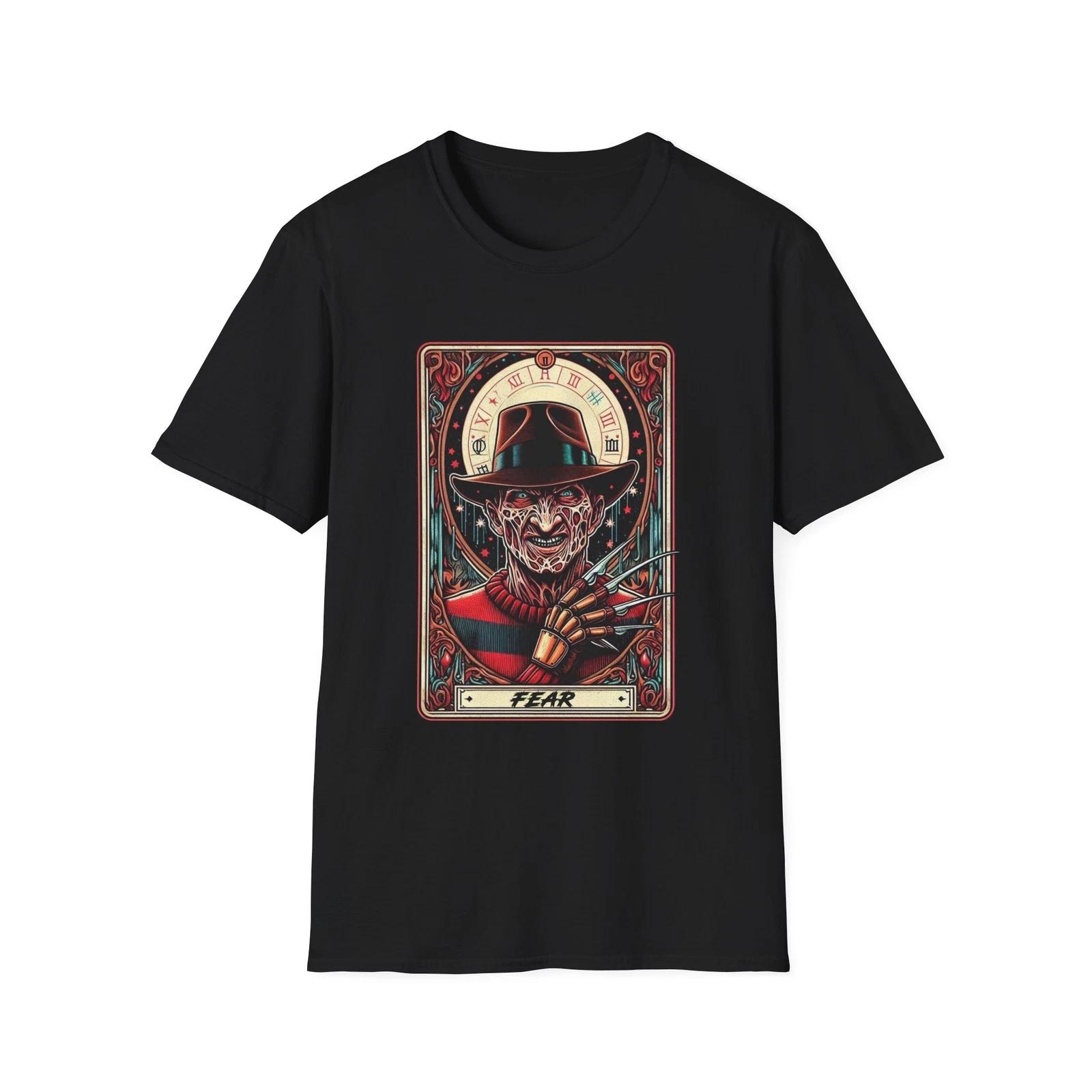 Freddy Krueger Tarot Card T-Shirt – Nightmare on Elm Street Horror Tee XL