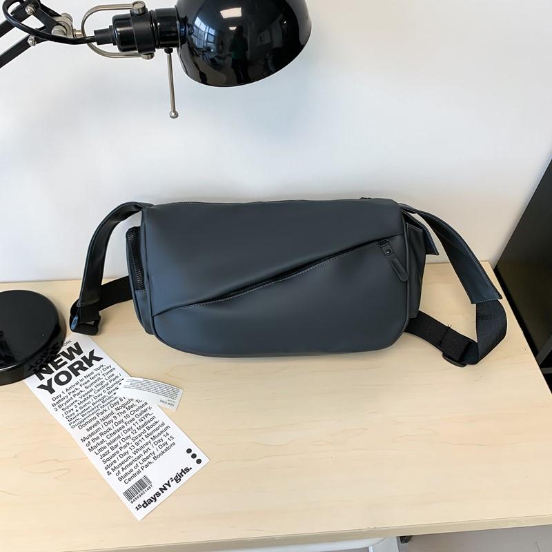 Crossbody Tasche für Damen und Herren mit verstellbarem Riemen und Reißverschlusstasche vorne Umhängetasche