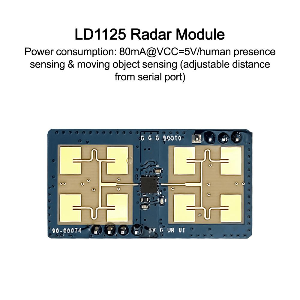 HLK-LD1125H DC3.3-5V 24G Millimetre Wave Radar Sensor Module Human Presence Radar Sensor Motion Detection Module Module Switches