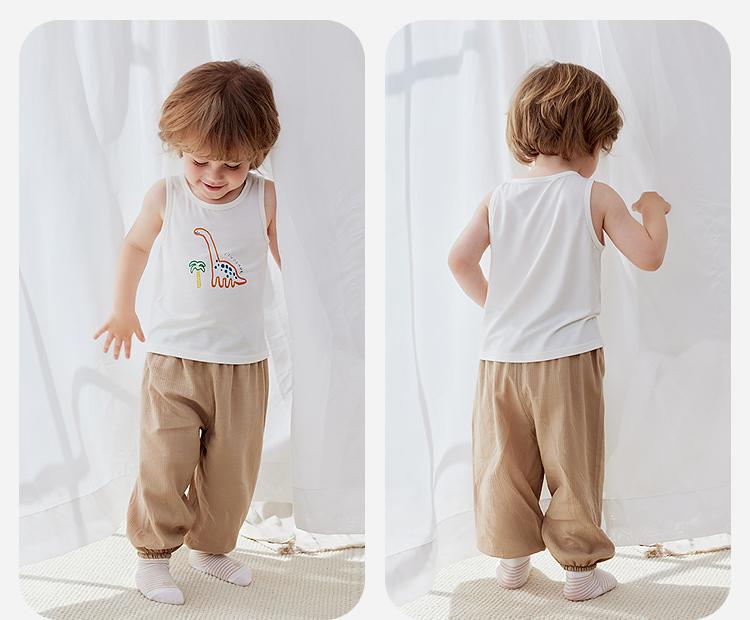 [2-piece Set] Mini Balabala Boys and Girls' Tank Top, Skin Friendly, Cool and Breathable Modal Top 2026