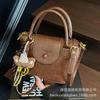 Retro handbag women's 2025 new trendy high-end color contrasting fashion shoulder bag commuter messenger dumpling bag