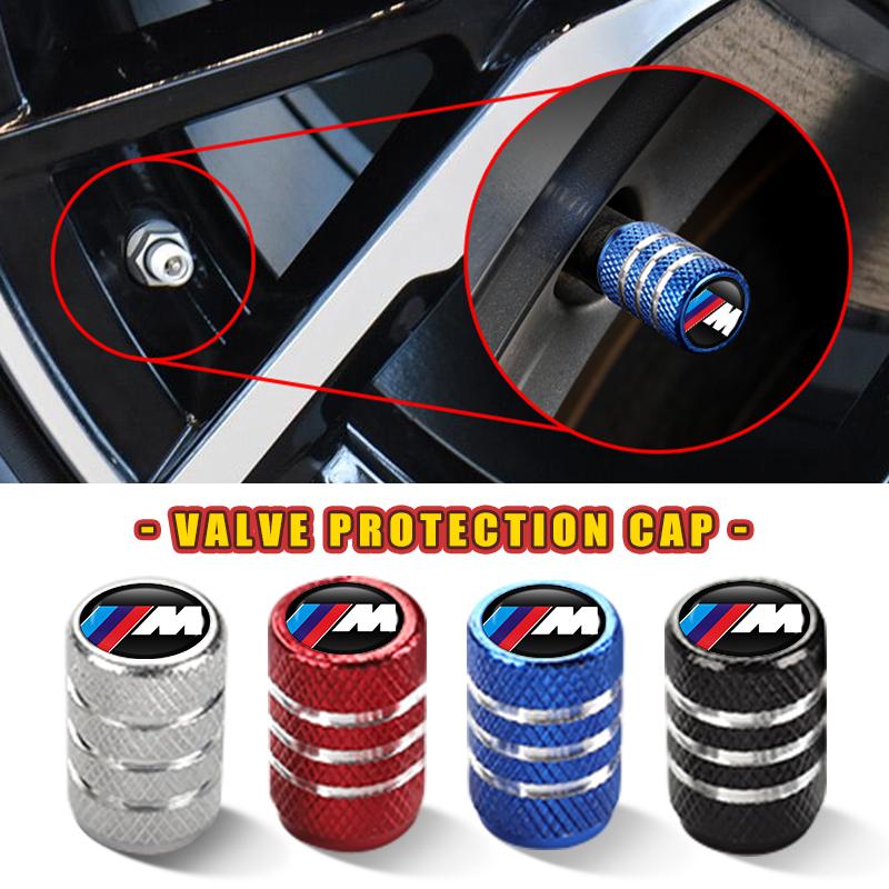 For BMW 4pcs Aluminum Car Wheel Tire Hub Air Valve Cap Dustproof Cover X1 X2 X3 X4 X5 X6 X7 G20 G30 6GT E46 E90 E60 F10 E39 RXDMV1