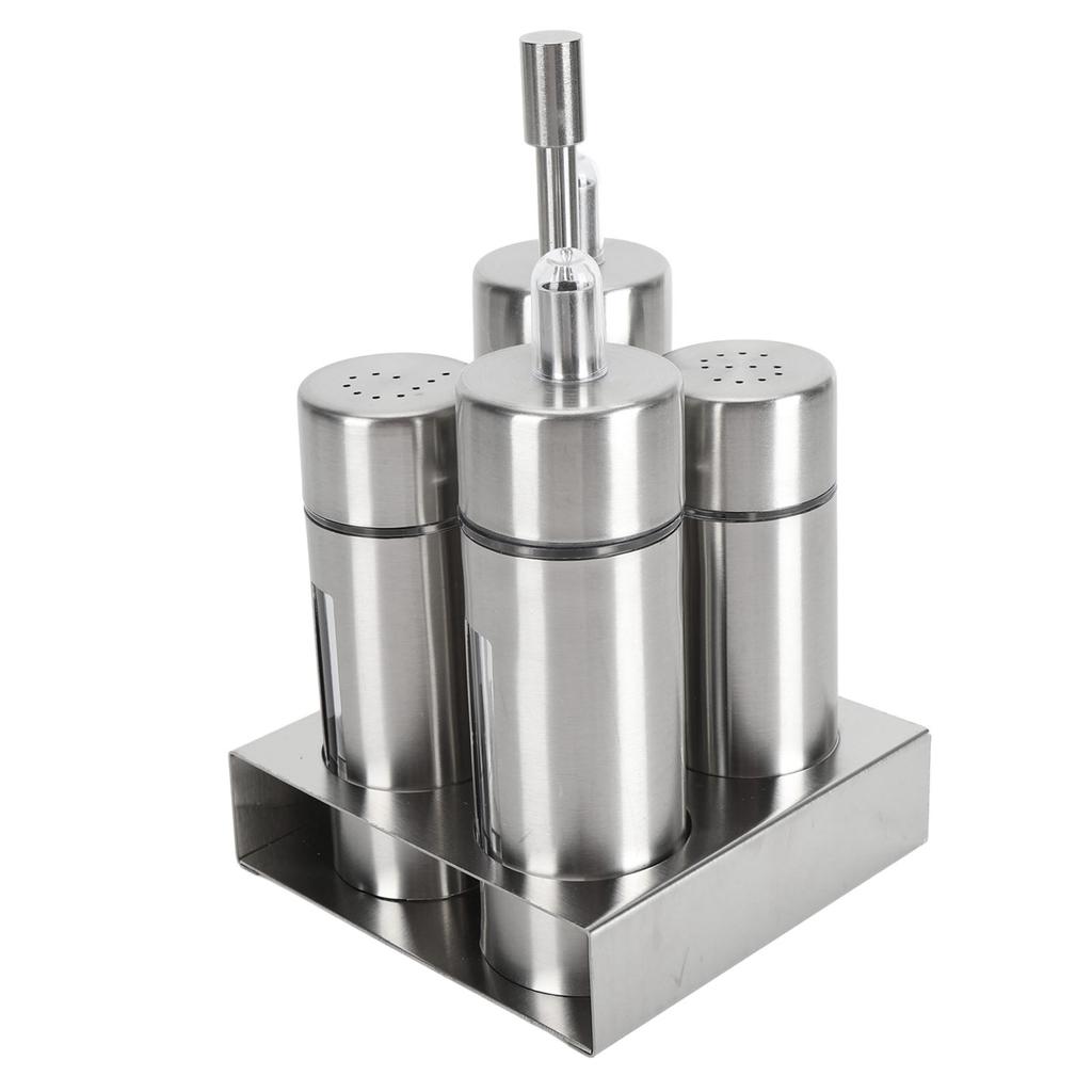 Spice Shaker 304 Stainless Steel with Viewing Window Pepper Shaker for Restaurant Home BBQ Salt 4