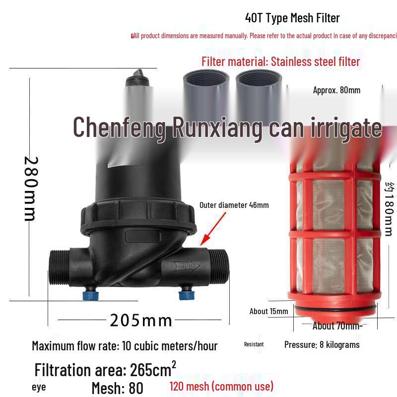 360° Rotating Sprinkler Head with 120 Mesh Filter for Greenhouse Drip Irrigation Systems