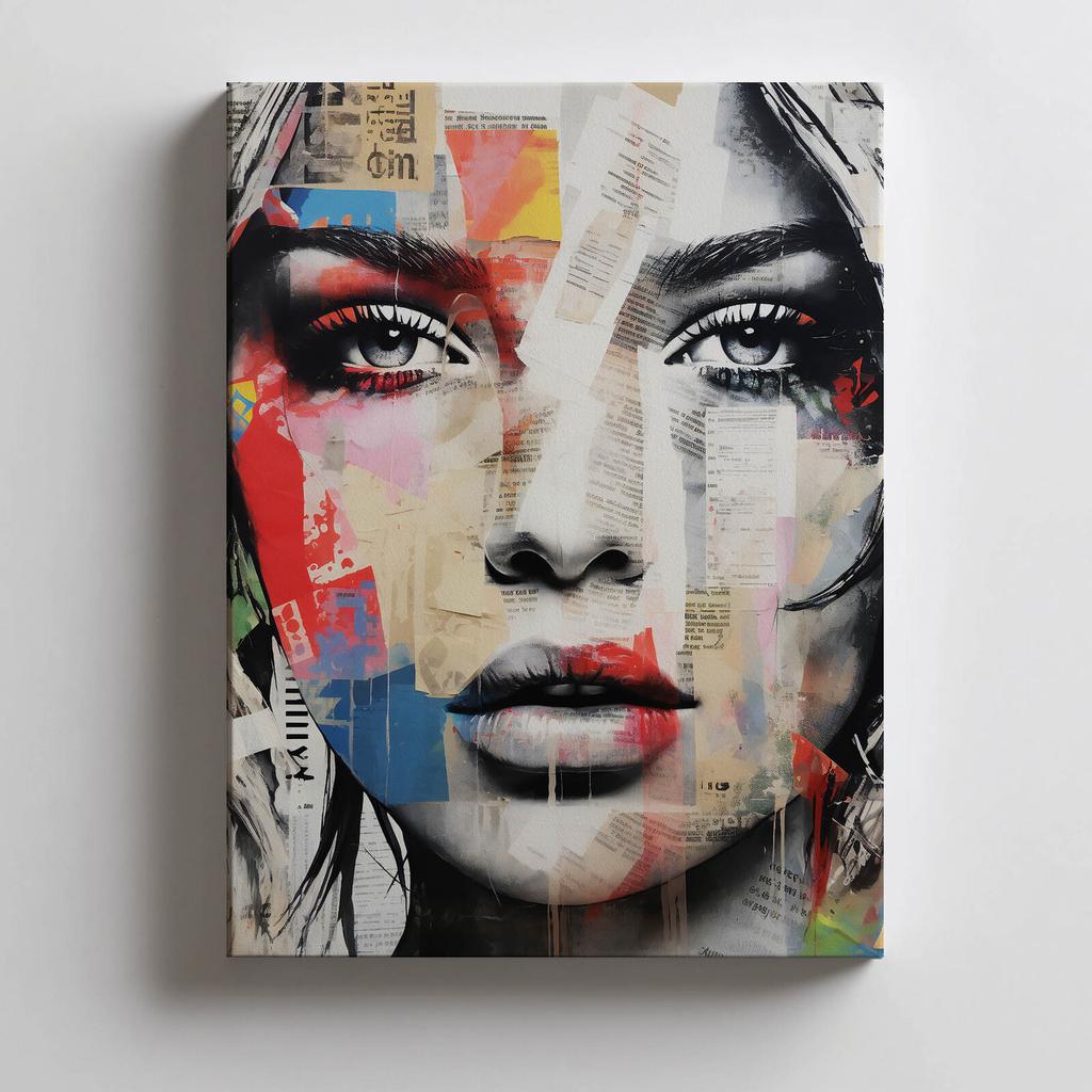 Mozaika Emocji Mozaika Emocji, 50X70 Cm, Rama Drewniana Jasny Dąb, Papier Matowy 230 Gsm