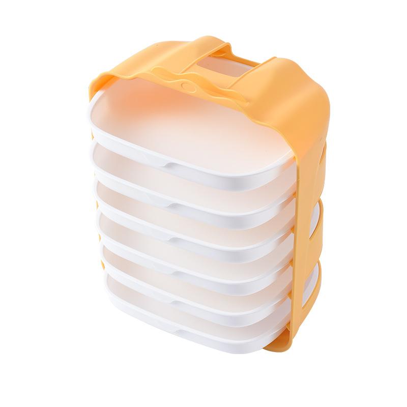 6 Layer Plastic Side Dish Rack Storage Tray Multi-Layer Drainable Hot Pot Barbecue Tray Wall-Mounted Household Kitchen Supplies