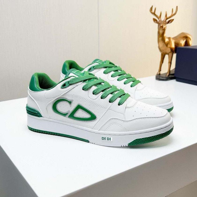 White White Shoes European Station Versatile Shoes Mid Top Shoes Fashion Letter Casual Shoes Men's Leather High End Sports Shoes Men