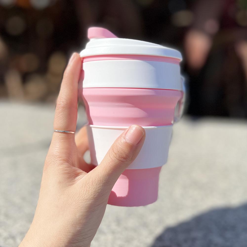 Collapsible Silicone Travel Cup - Portable Outdoor Folding Tumbler