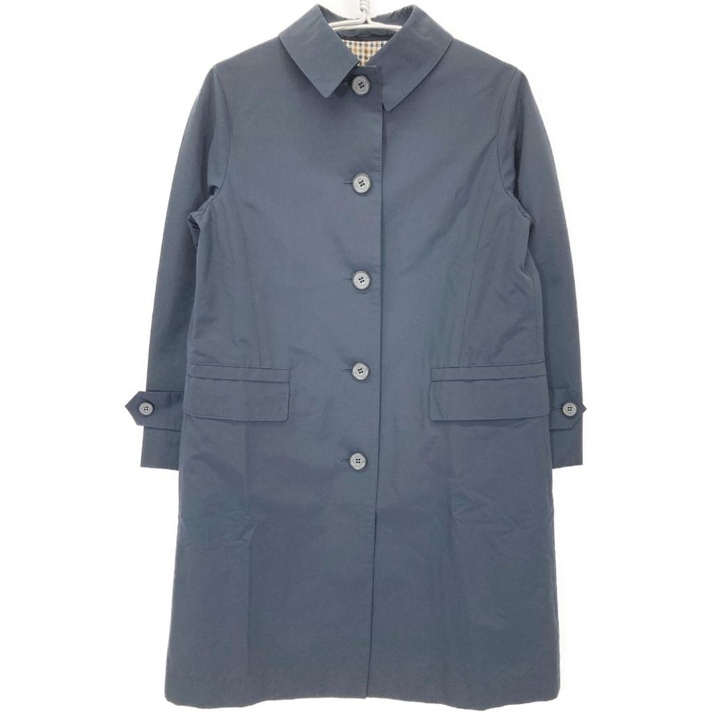 Aquascutum Navy Grosgrain Crew Coat coat 8 NavyUsed
