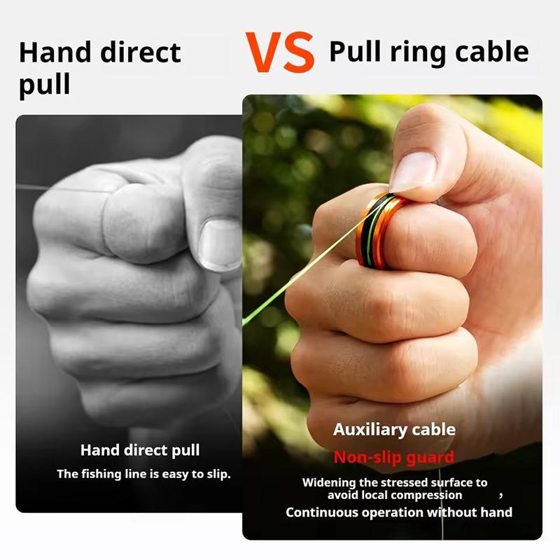 1Pc Aluminum Alloy Fishing Tool Fishing Line Puller With Anti-Slip Rubber Ring Fast Line Cutting For Easy Line Pulling Loop