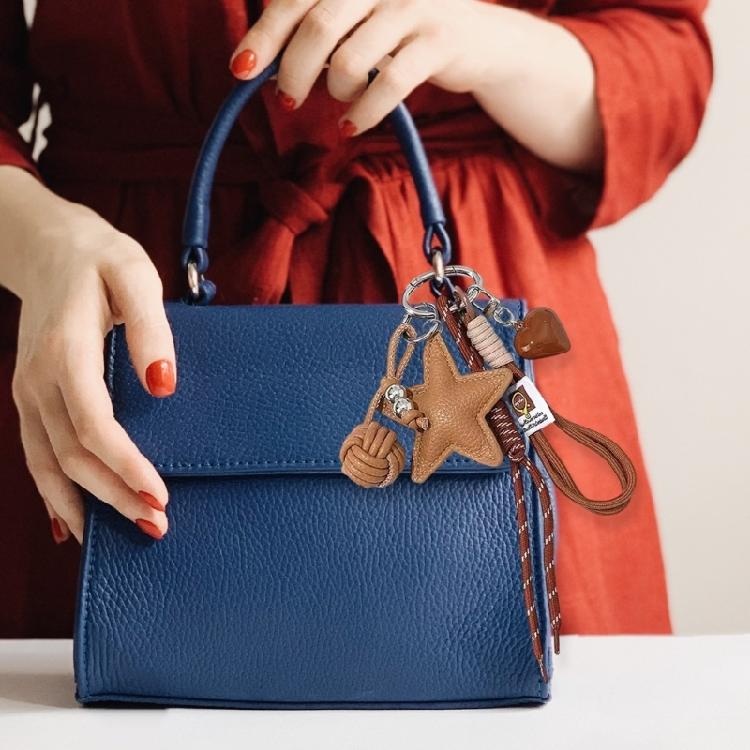 Creative Leather Star and Heart Keychain Gift Ideas for Birthdays Holidays Unique Bag Ornament