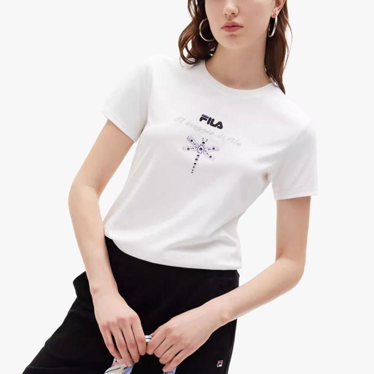 FILA Set in Sleeve T Shirt Women's White F11W138151FWT