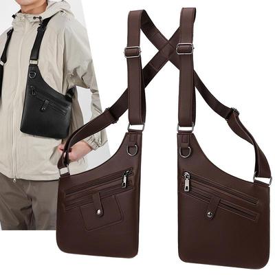 Retro Strap Crossbody Bag, Multi-functional Shoulder Bag, Outdoor Sports Jacket, Phone Bag