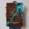 Kopenhagen Stadtplan Poster Individuelle Wandkunst Vintage Metallschilder Retro Blechschild für Man Cave Gaming Raum Dekoration Gemütlich