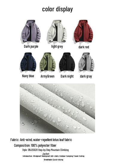 Unisex Partner 2026 Frühling/Herbst Winddichte Wasserdichte Bergsteigerjacke