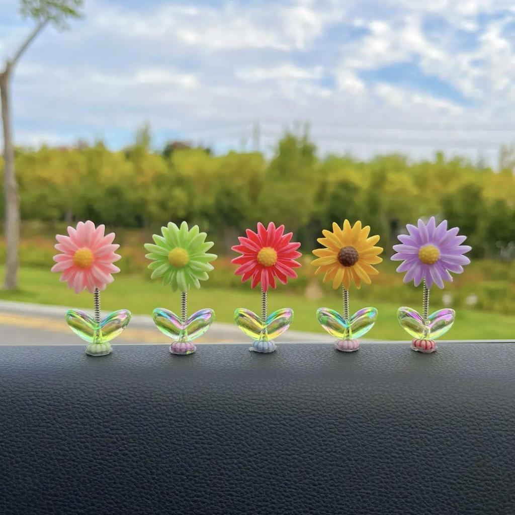 Adorable Shaking Sunflower Car Ornaments 2024 - Healing Center Console & Rearview Mirror Decoration