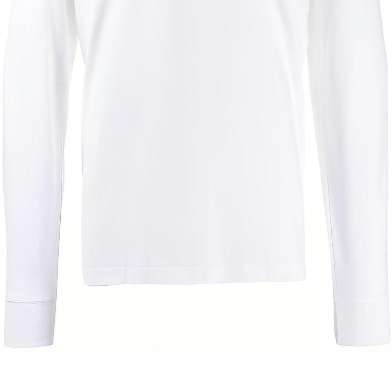 Polo Ralph Lauren SS23 Einfarbiges Logo Besticktes Rundhals Langarm T-Shirt Herren Oberteile Weiß 710760121-002