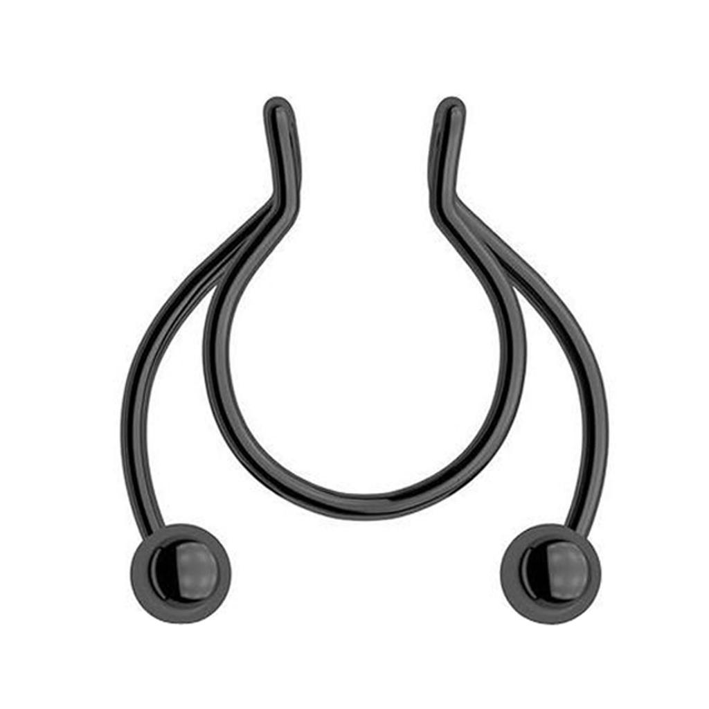 Septum Ring Clip Horseshoe Hoop Ring Stainless Steel Non Piercing Nose Rings