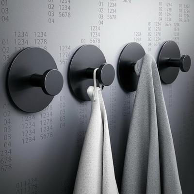 Wall Towel Hooks Punch-Free Hooks Stainless Wall Holder Racks Sticky Extra Coat Mount Rustproof Hanger Bathroom Kitchen Home