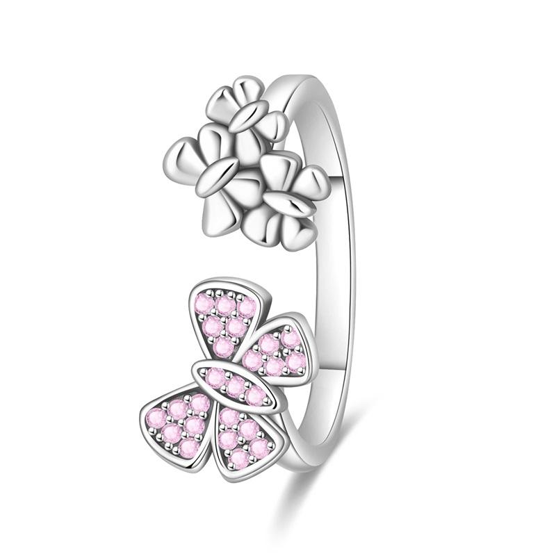 925 Silver Women Rings Sparking Zircon Sunflower Star Moon Open Ring For Engagement Jewelry Anniversary Gifts