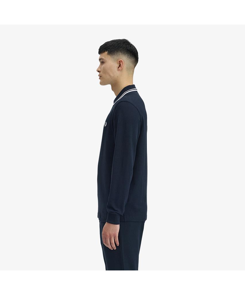 FRED PERRY [M3636] Long Sleeve Twin Tip Fred Perry Shirt - Navy/White M3636-238