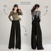 Bailuyu 2025 Autumn Loose Wide-Leg Cargo Pants with Adjustable Cuffs