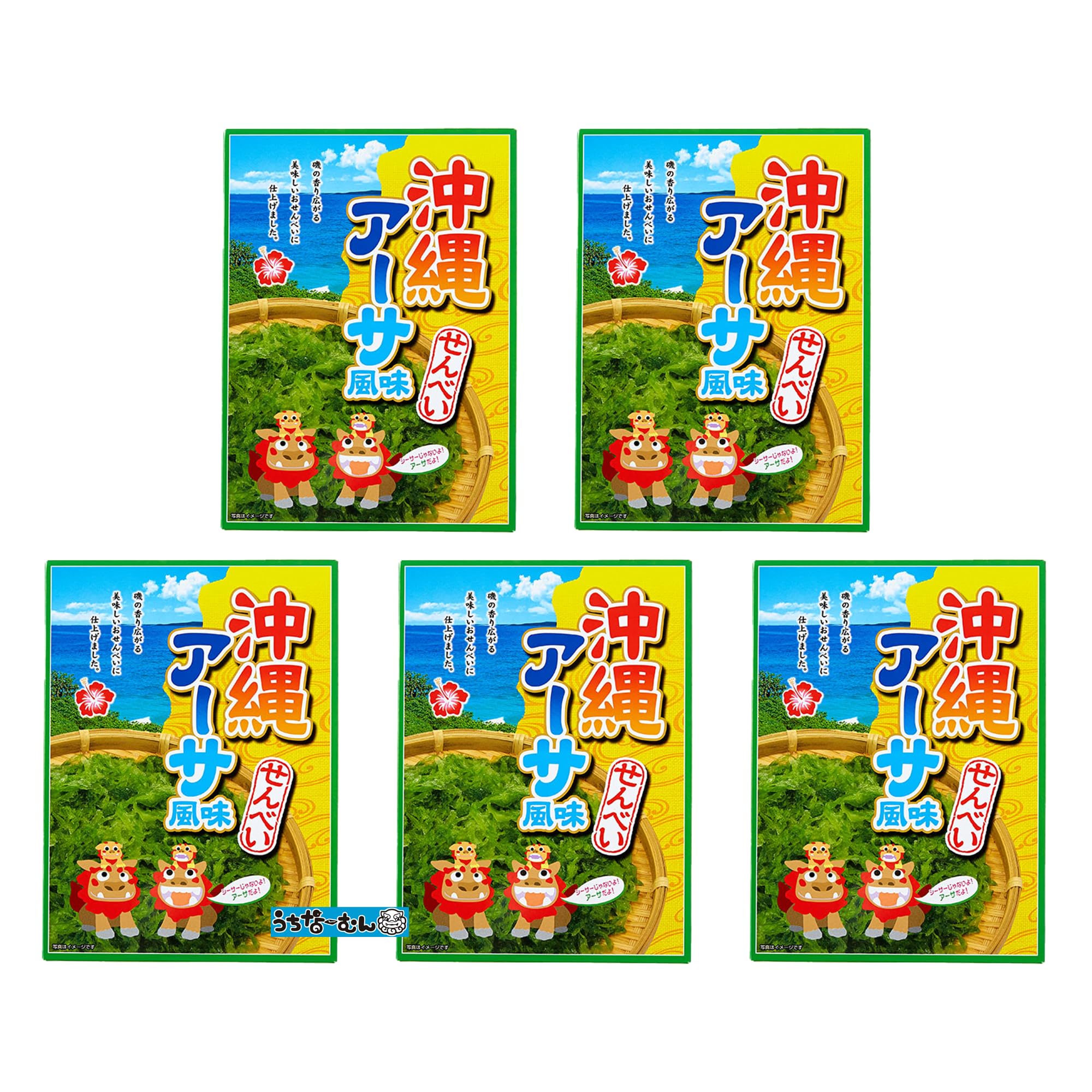 

Okinawa Asa Rice Crackers of Uchinamun Sticker (Box 5) +