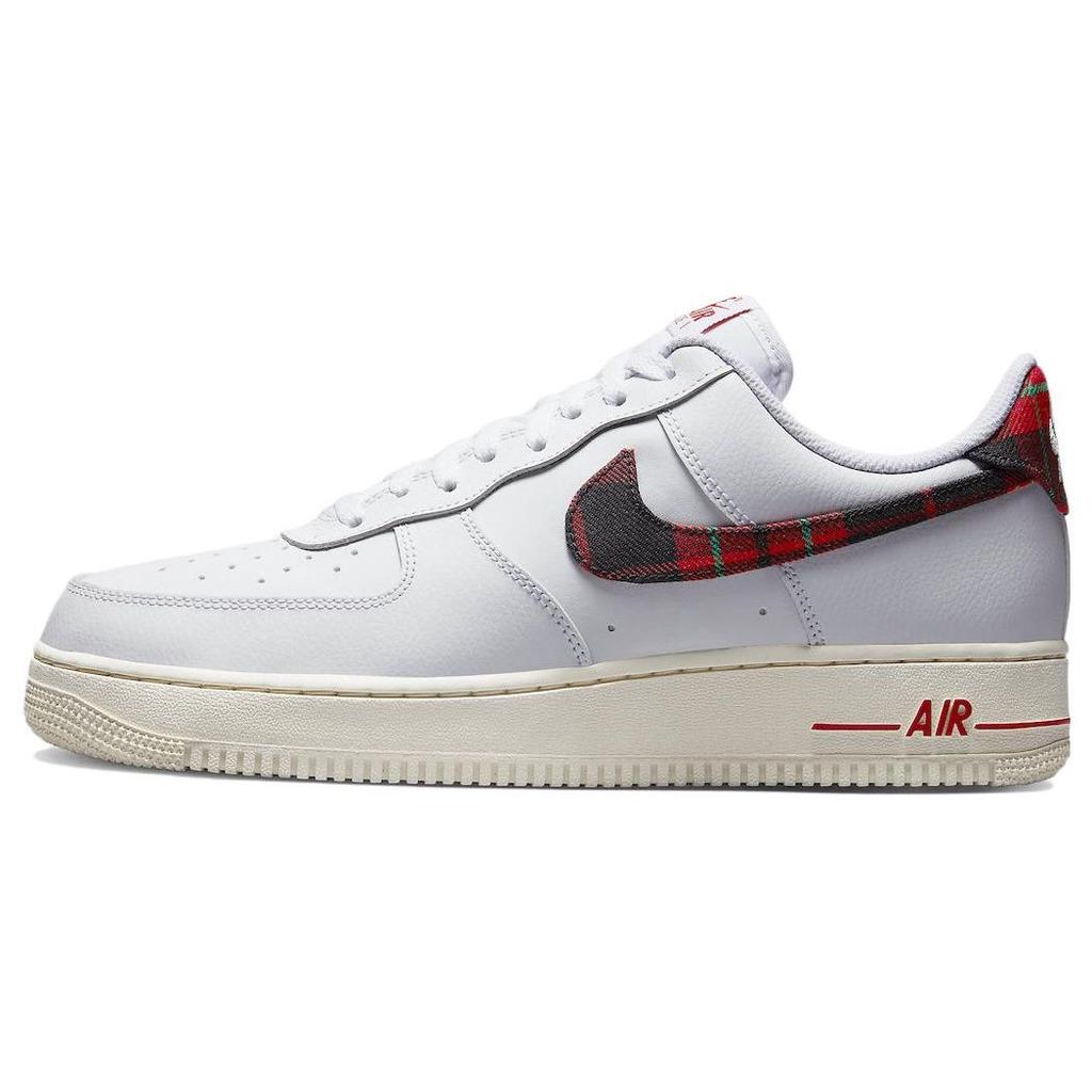 Nike Air Force 1 07 LV8 Tartan Plaid Men Sneakers White Stadium-Green Pale-Ivory DV0789-100