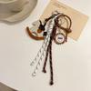 Braided Rope Bag Charm Pendant for Women, Leather Trojan Bags, Hanging Ornament, Keychain Decoration, DIY Bag Accessories