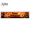 Decorative Scene Setup Large Happy Halloween Banner for Outside, 70 x 15 Inch Yard Sign Front Porch Decor Flag, Spooky Welcome Garden Fence Home Party