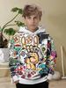Boys and Teenagers Cool Game Controller Pattern 3D Printed Fashionable Youth Sports Shirt, Children's Casual Pullover Shirt Cool Street Fashion Hoodie