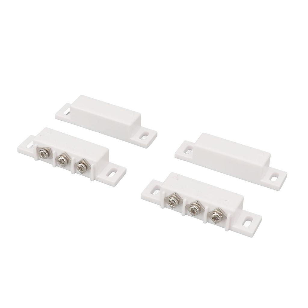 2 sady magnetických dveřních spínačů s kabelem, NC, NO, normálně otevřený/zavřený, kontaktní spínač dveří pro domácí zabezpečení