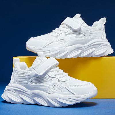 Children's White Shoes New Sports Shoes Boys Mesh Hollow Girls' White Shoes