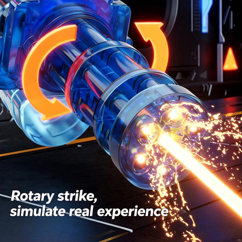 Auto Gatling Water Gun Cannon Rotating High-Pressure Electric Water Gun Toy Adults Outdoor Summer Fun Play Kid Gifts