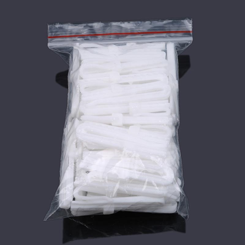 50 PCS Curtain Hanging Hooks Adjustable hook Ring Window White Curtain Hook Holder For Home Curtain High Quality 7cm