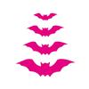 Barevné trojrozměrné halloweenské samolepky s netopýry, dekorační samolepky, party dekorace, samolepky na zeď